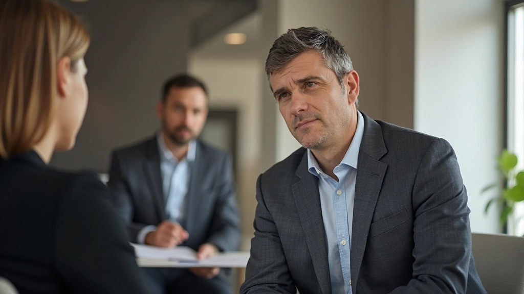 Close-up van twee mensen in gesprek, één persoon knikt en luistert actief, warme sfeer in kantoor